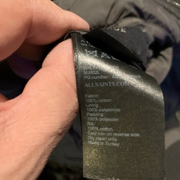 All Saints Vintage Faded Tiger Stripe Camouflage Bomber Jacket Size XL - Picture 8 of 11